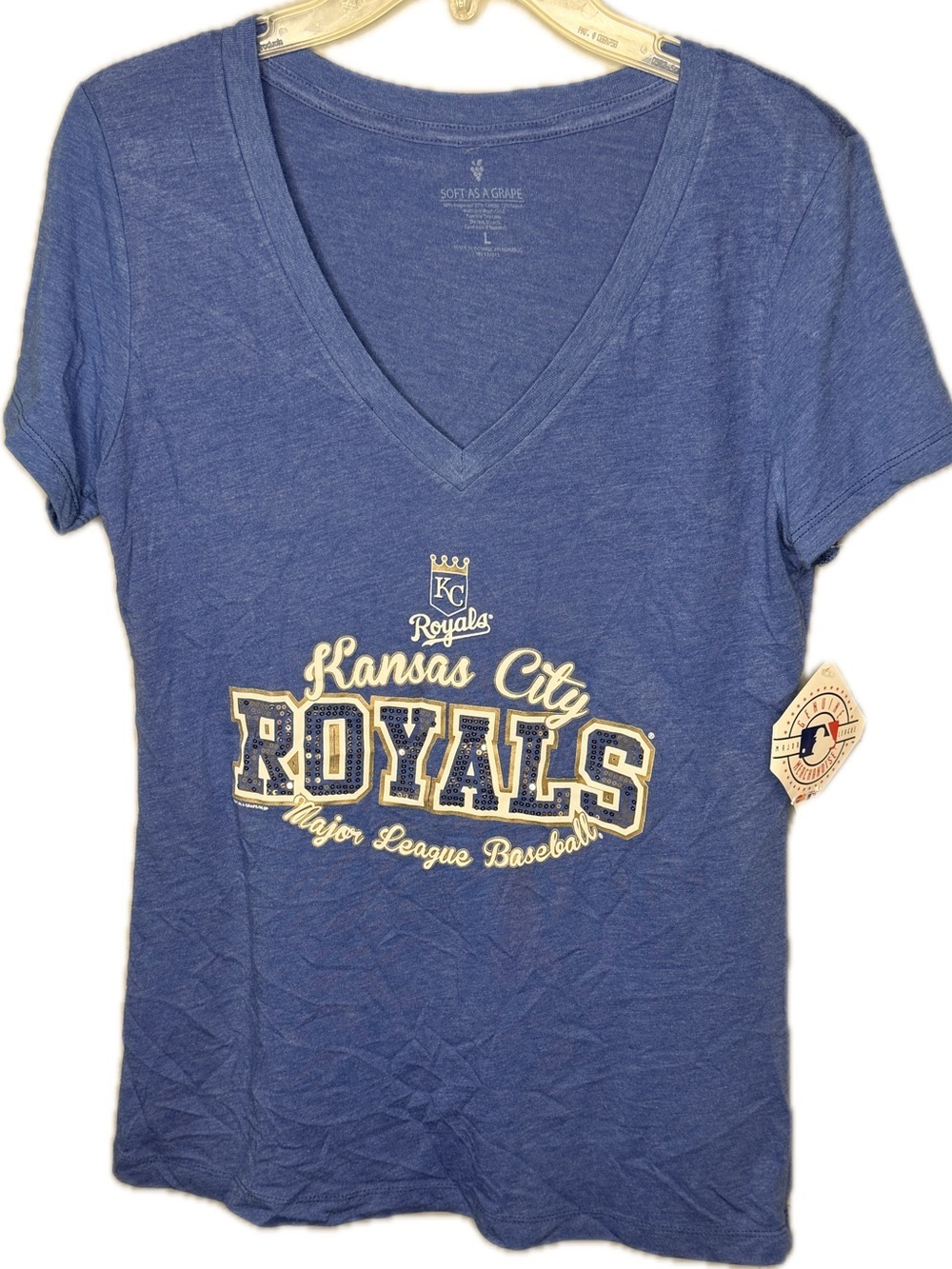 Soft As A Grape Kansas City Royals T-Shirt nwt